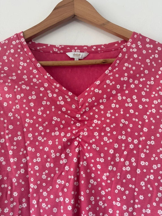 Cotton Traders Pink Floral Sleeve Top, photo 2 of 4