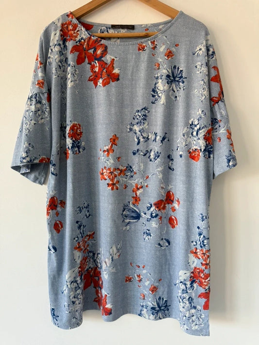 M&S Blue Floral Summer Dress, photo 2 of 5