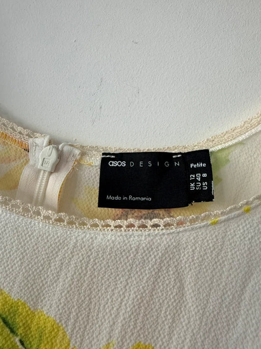 ASOS Design Sunflower Dress Size 12 Petite, photo 2 of 4