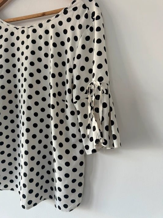 White and Black Spotty Blouse, photo 2 of 4