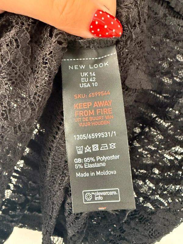New Look Black Lace Top, photo 2 of 2