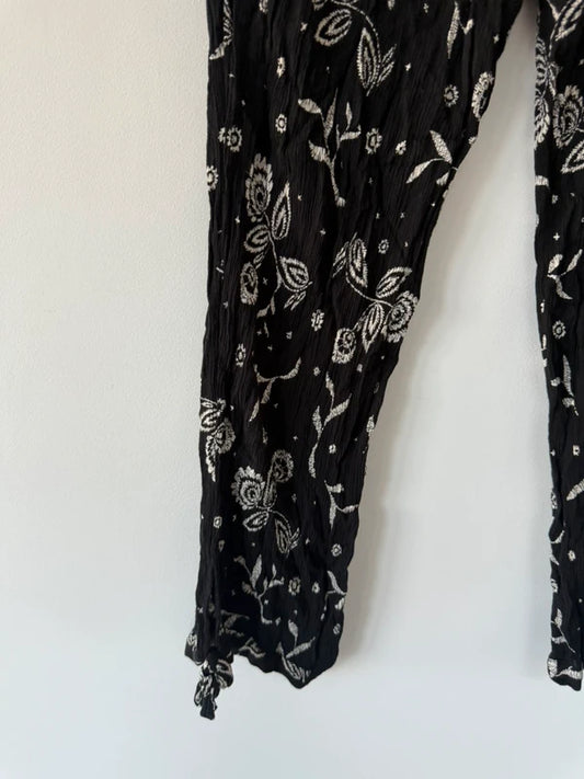 Simply Be Black Patterned Trousers, photo 2 of 5