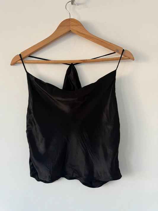 Zara Black Satin Top, photo 2 of 5