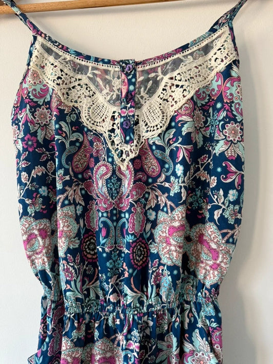 Atmosphere Blue Patterned Playsuit Size, photo 2 of 4