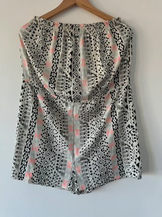 Primark Off the Shoulder Playsuit Aztec Patterned, preloved