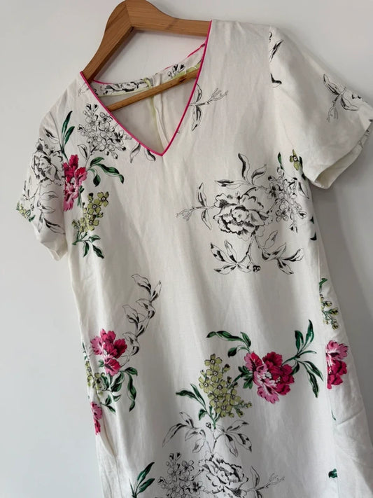 Joules White Floral Summer Dress, photo 2 of 5