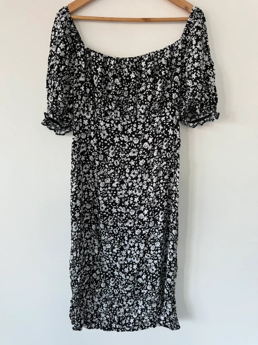 George Floral Black and White Summer Dress, photo 2 of 3