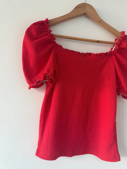 New Look Petite Red Top, photo 2 of 3