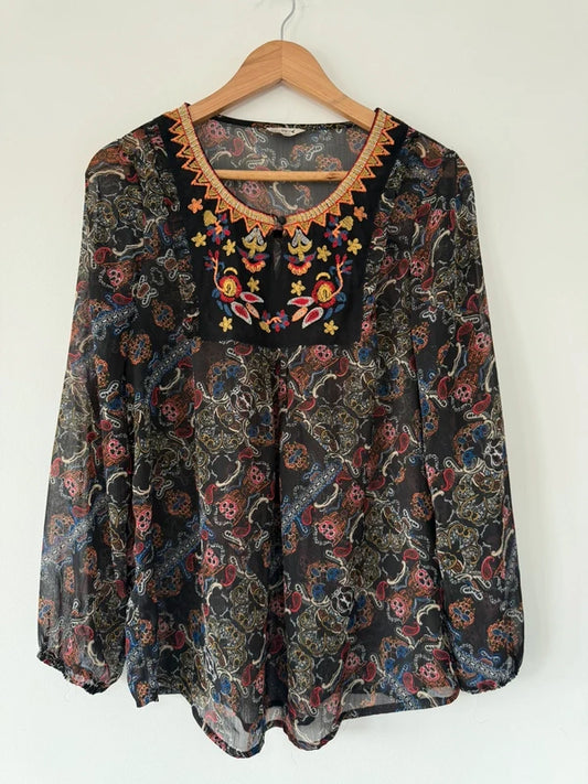M&CO Aztec Style Patterned Blouse, photo 2 of 5