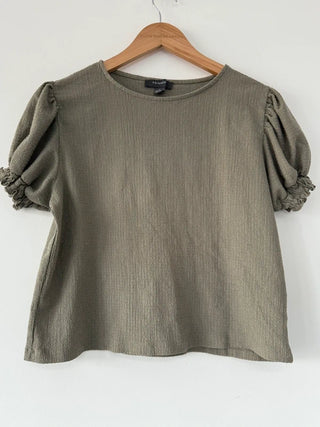 Primark Khaki Green Top Size Medium 12/14, preloved
