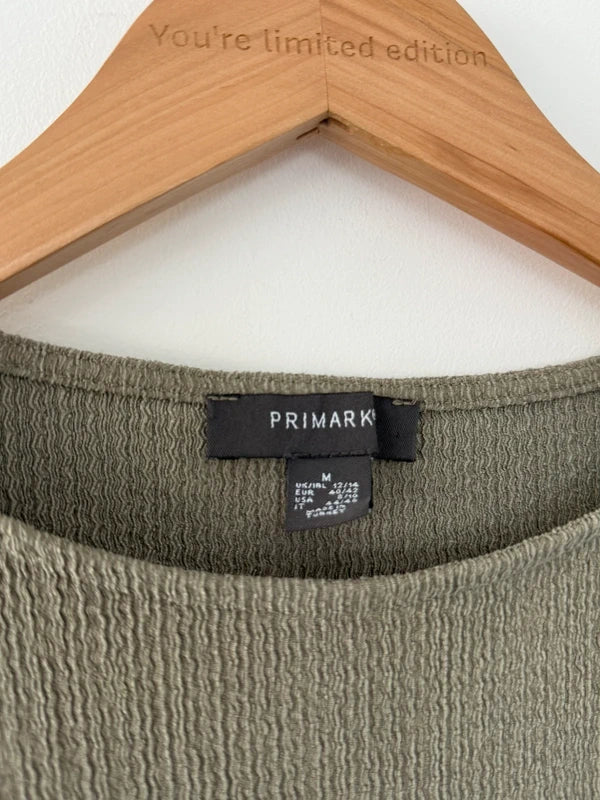 Primark Khaki Green Top Size Medium 12/14, photo 2 of 2