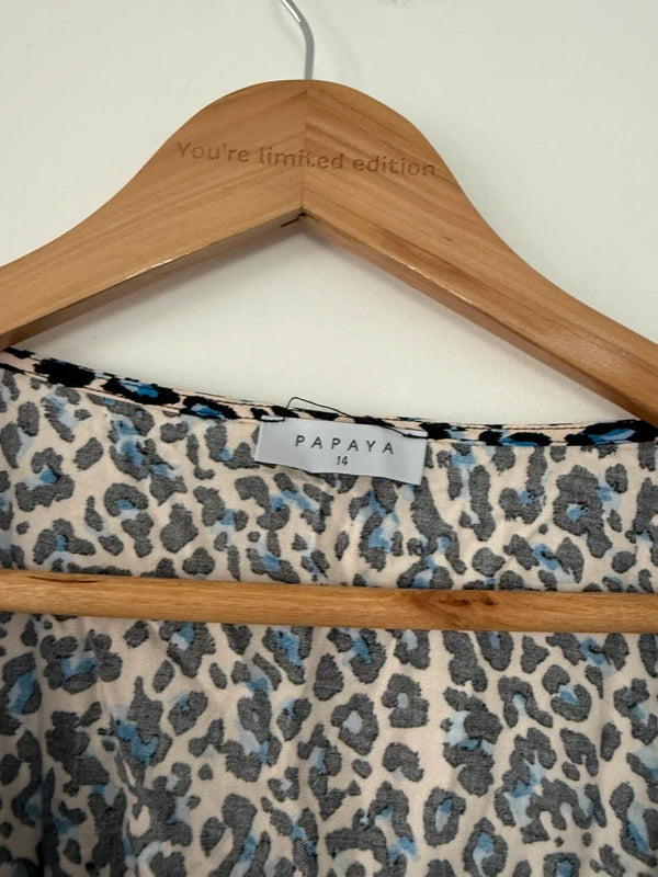 Papaya Leopard Style Long Sleeve Top, photo 4 of 4