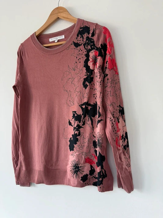 Next Pink Floral Jumper, photo 2 of 4
