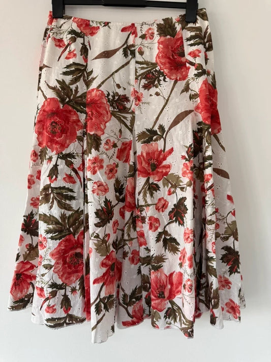 Old Per Una Label White Floral Long Skirt, photo 2 of 5