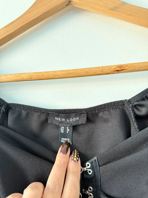 New Look Black Cropped Long Sleeve Top, photo 4 of 4