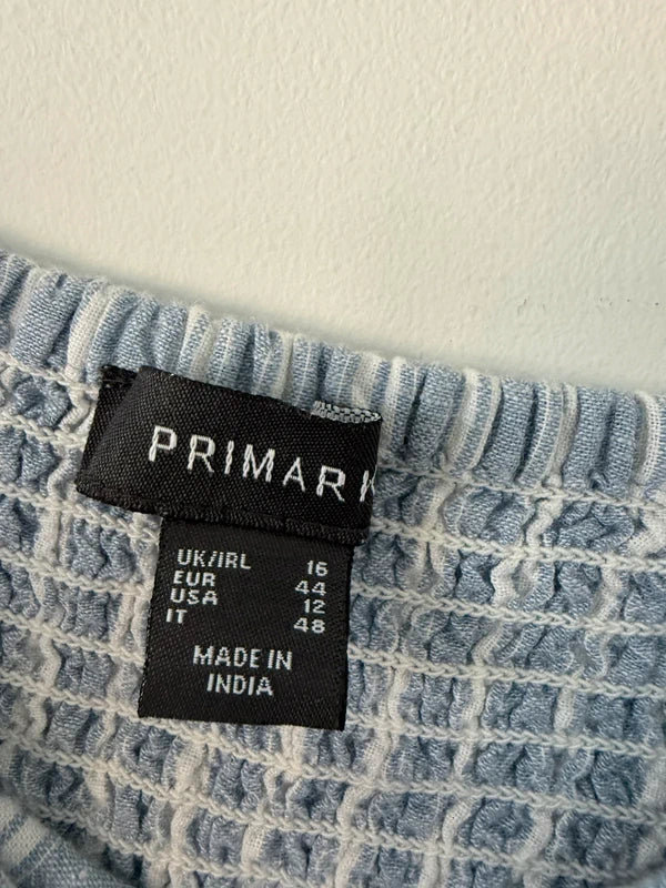 Primark Blue Striped Button Playsuit, photo 4 of 4