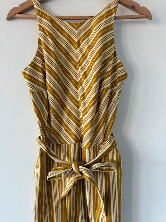 Next Mustard Striped Jumpsuit, photo 2 of 5