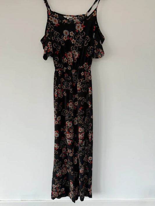 Peacocks Black and Floral Jumpsuit, photo 2 of 5