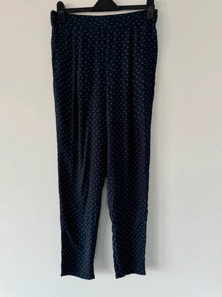 Marks and Spencer’s Blue Patterned Trousers Size 10 Long, preloved