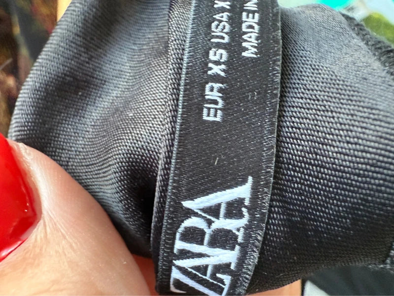 Zara Black Silky Crop Top, photo 3 of 3