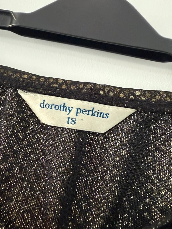 Dorothy Perkins Black and Gold Glitter Skirt, photo 3 of 3