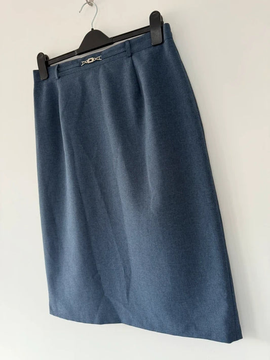 Navy Midi Work Skirt, photo 2 of 4