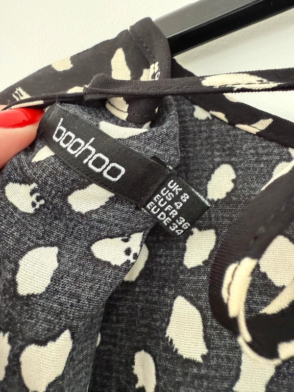 Boohooo Black and White Spotted Dress, photo 4 of 4