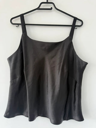 Fosby Black Silky Style Camo Top, preloved