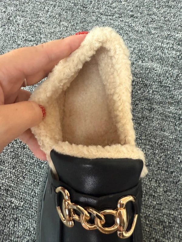 Shein Black Platform Loafer Style Shoes, photo 5 of 5