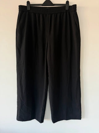 M&S Black Wide Legged Trousers, preloved