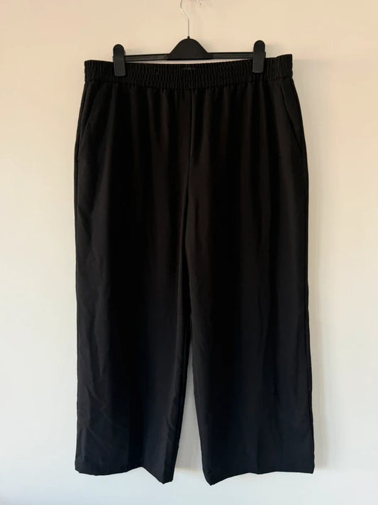M&S Black Wide Legged Trousers, photo 2 of 3