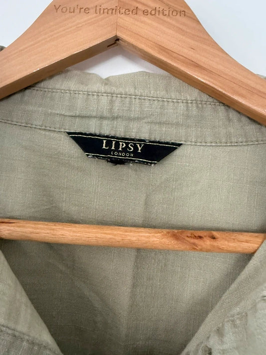 Lipsy Green Khaki Shirt, photo 2 of 5