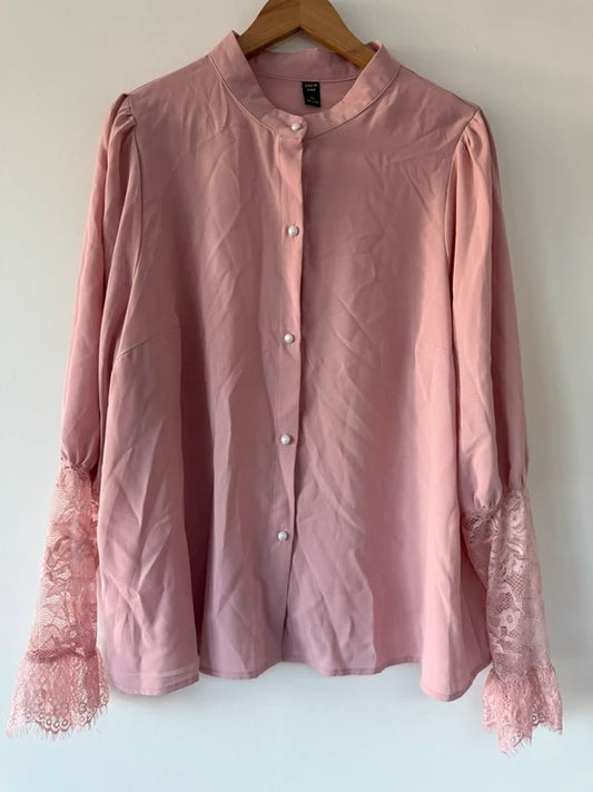 Shein Curve Pink Shirt, photo 2 of 4