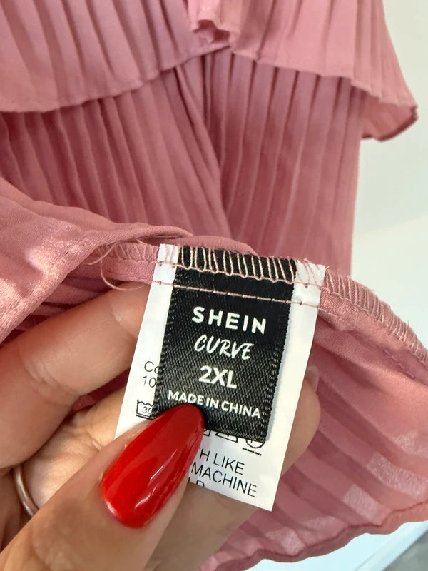 Shein Curve Pink Pleated Cami, photo 3 of 3