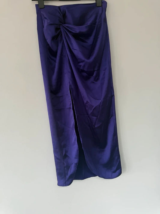 Zara purple satin skirt, photo 2 of 5