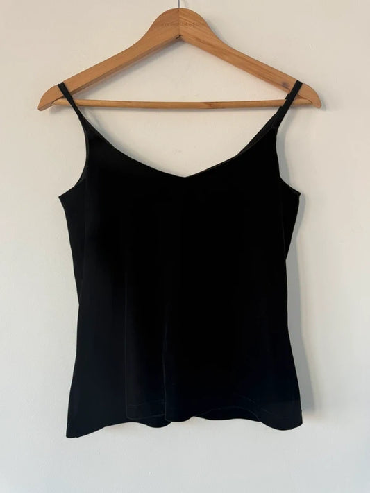 Marks and Spencer’s y2k black velvet vest top, photo 2 of 3