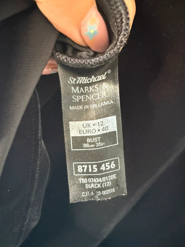 Marks and Spencer’s y2k black velvet vest top, photo 3 of 3