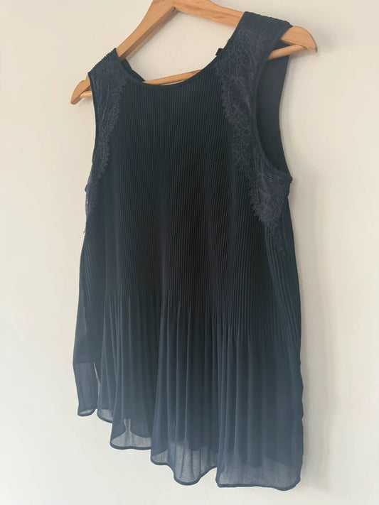 Next navy blue blouse top, photo 2 of 5