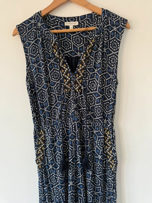 Monsoon navy patterned jumpsuit, photo 2 of 5