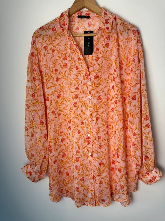 Et vous orange pink patterned shirt, photo 2 of 5