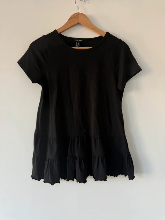 New Look Black Peplum Top, preloved
