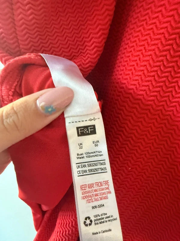 F&F Red Swimming Costume, photo 3 of 3