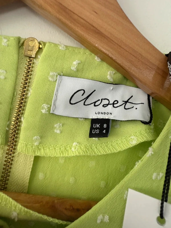Closet Like Green Peplum Style Dress Size 8 New, photo 4 of 5