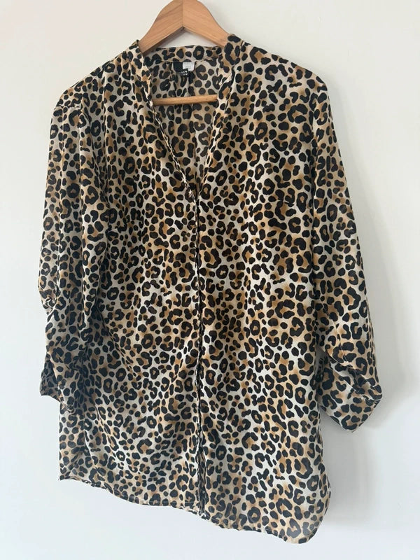 H&M Leopard Print Shirt, preloved