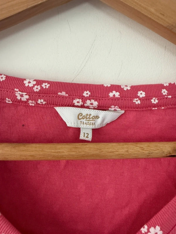 Cotton Traders Pink Floral Sleeve Top, photo 3 of 4
