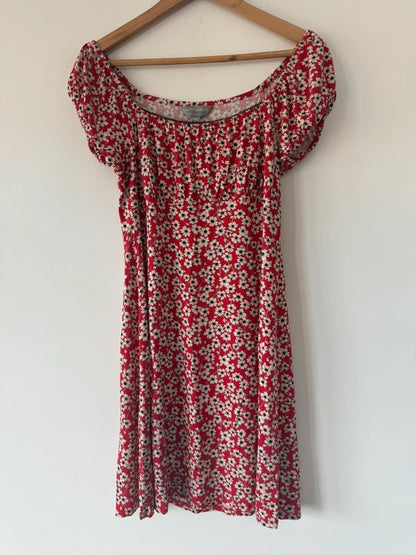 Dorothy Perkins Red Floral Dress, preloved