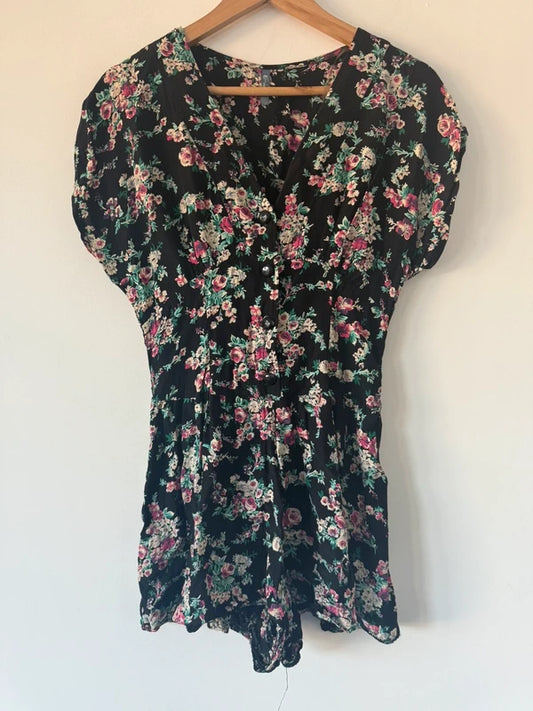 Evie Y2K Style Floral Playsuit, preloved