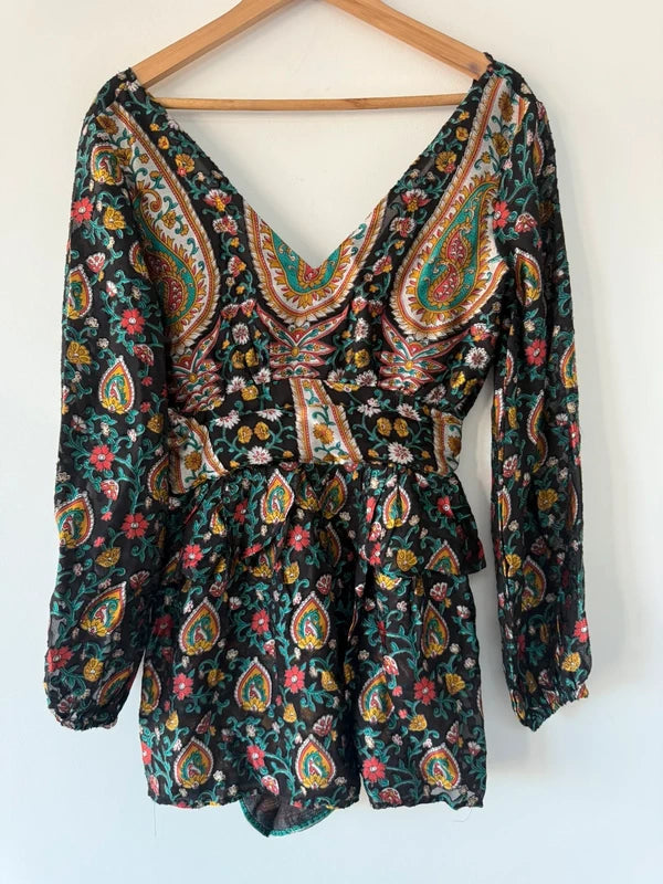 River Island Paisley Patterned Playsuit, preloved