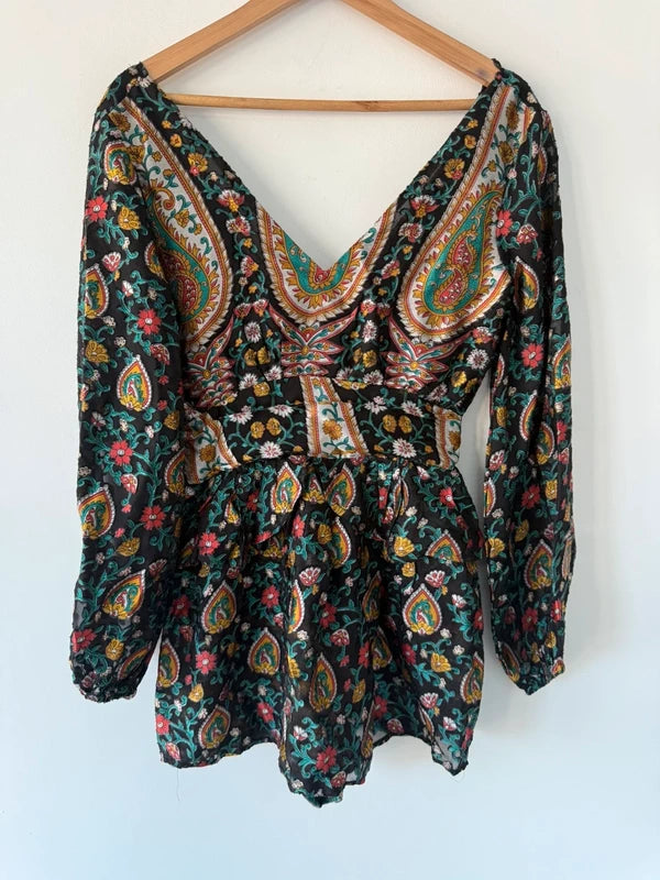River Island Paisley Patterned Playsuit, photo 4 of 5