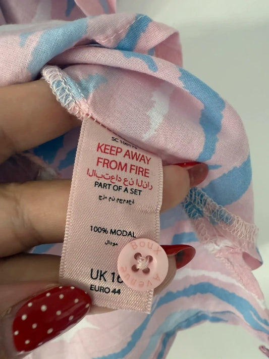Boux Avenue Pink and Blue Pjama Set, photo 2 of 4